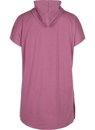 Lang sweatshirt med korte ærmer, Grape Nectar Melange, Packshot image number 1