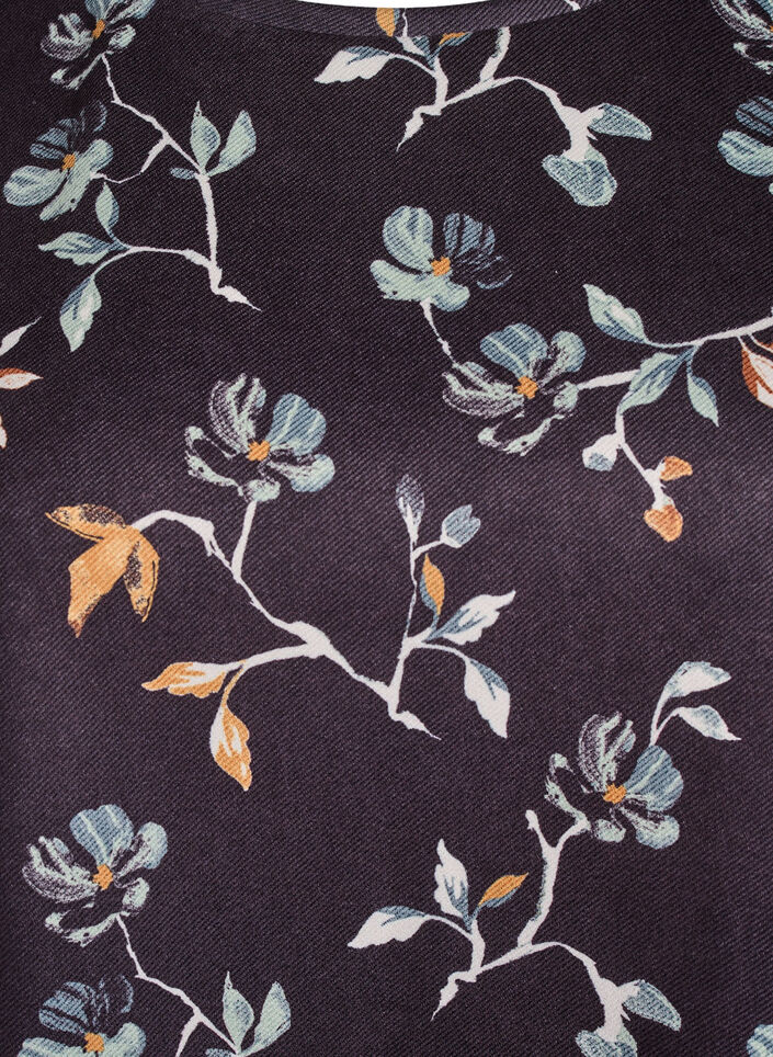 FLASH - Kort kjole med A-snit og 7/8 ærmer, Sort, Packshot image number 2