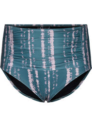 Ekstra højtaljet bikini underdel med print, Tie Dye AOP