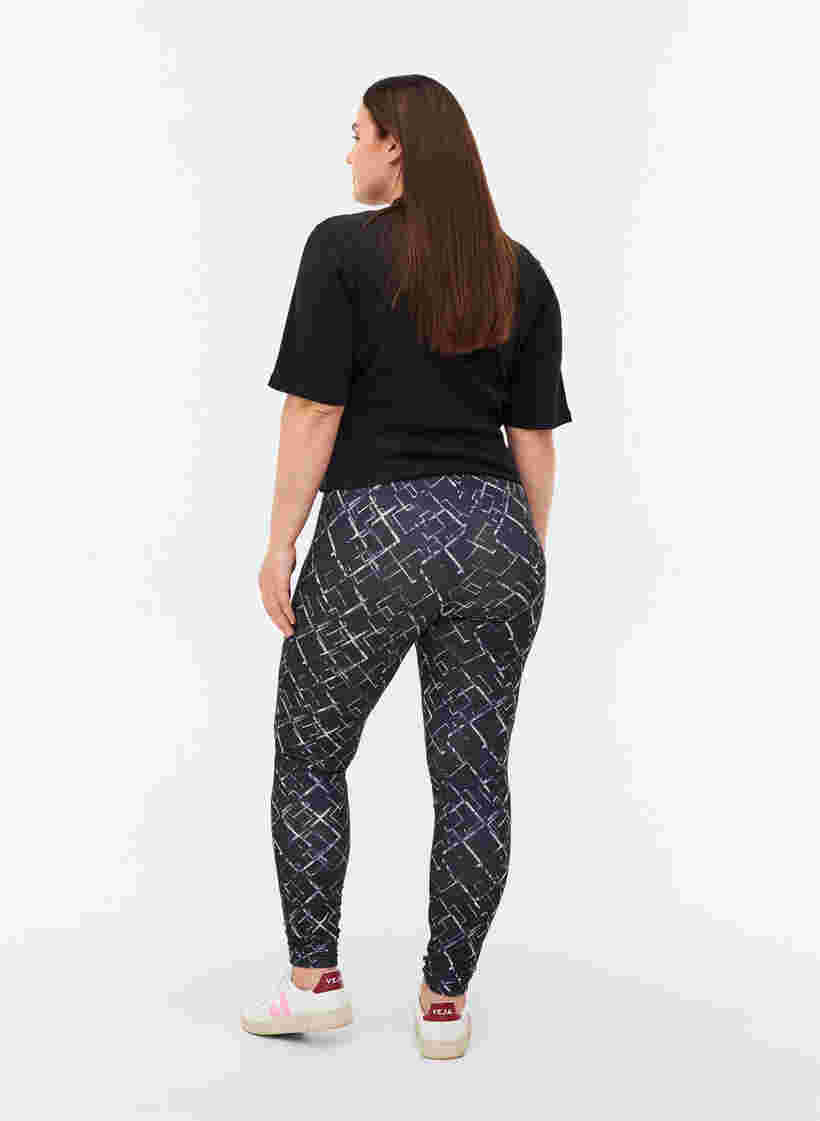 Lange leggings med print, Grey Graphic AOP, Model image number 1