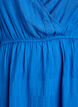Kort kjole med tekstur og wrap-look, Blå, Packshot image number 2
