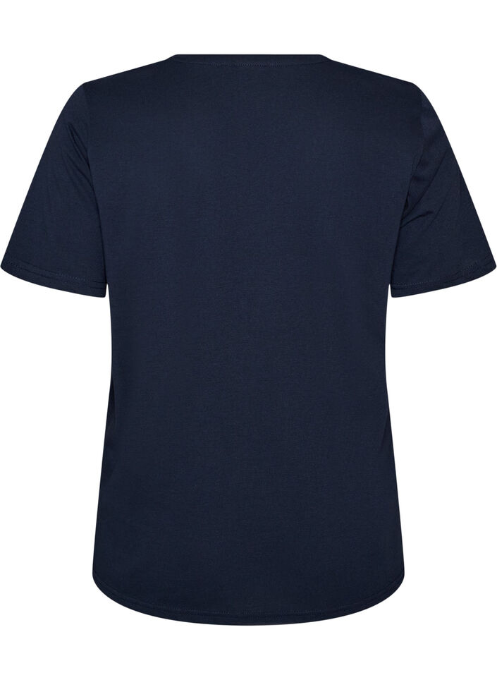 T-shirt med motiv, Bl&aring;, Packshot image number 1