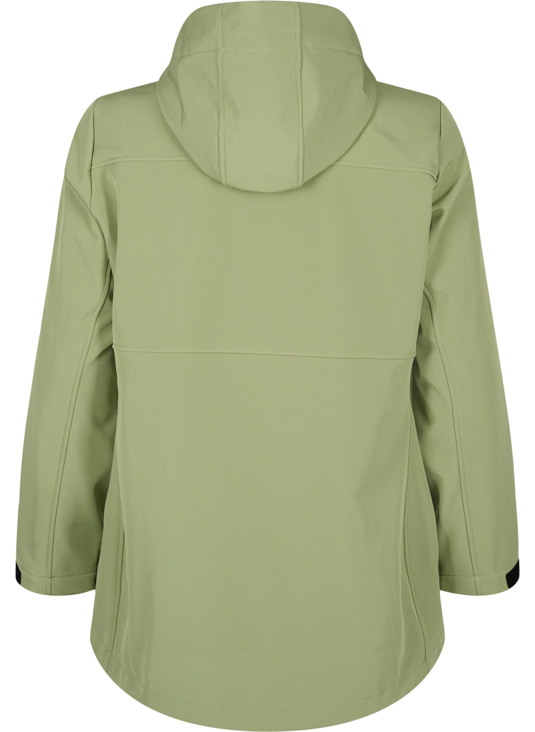 Zizzi Kort softshell jakke med lommer, Oil Green, Packshot image number 1