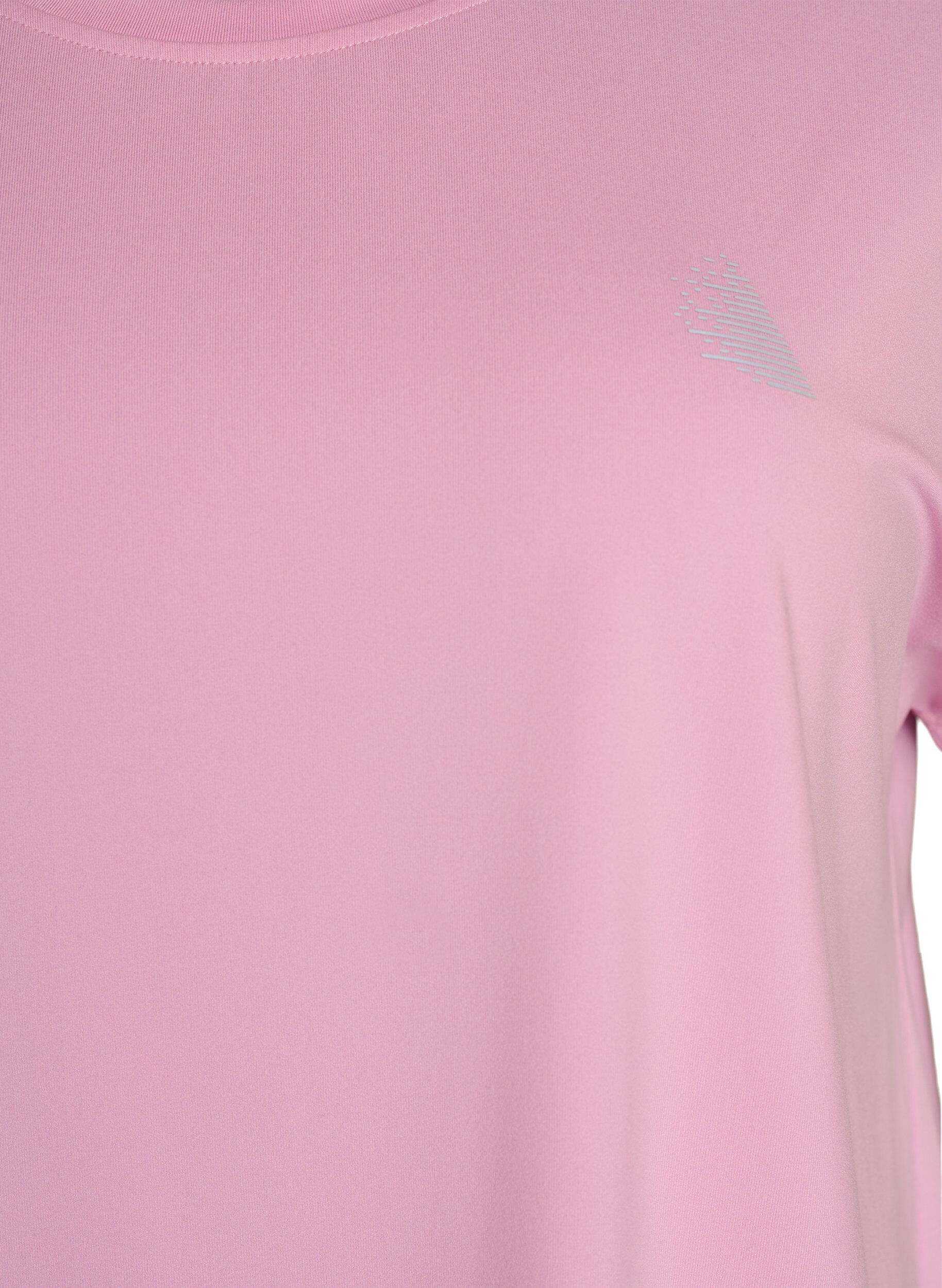 Zizzi Ensfarvet tr&aelig;nings t-shirt, Lyser&oslash;d, Packshot image number 2