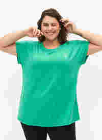 Kortærmet trænings t-shirt, Mint, Model
