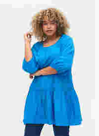 Tunika i a-form med 3/4 ærmer, Brilliant Blue, Model