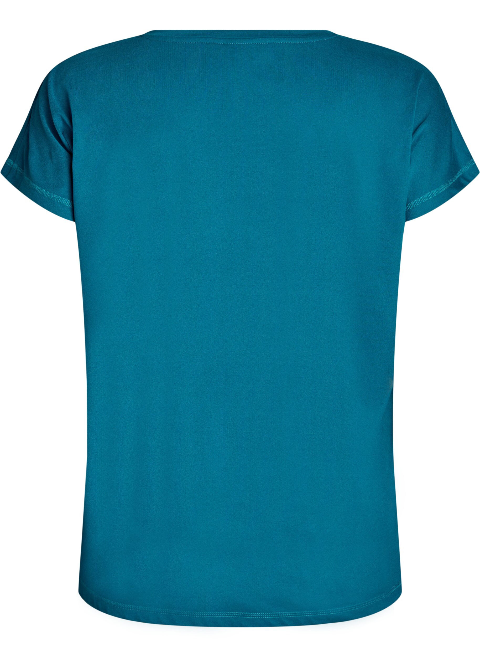 ZizziEnsfarvet tr&aelig;nings t-shirt, Gr&oslash;n, Packshot image number 1