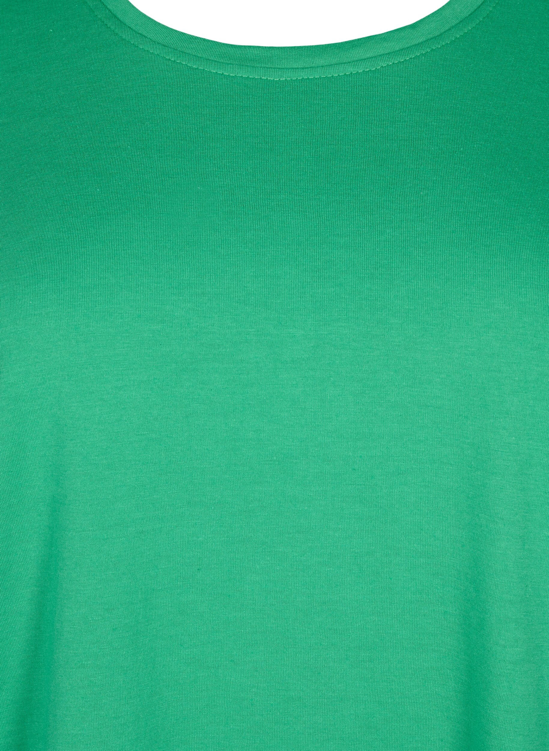Zizzi FLASH - T-shirt med rund hals, Kelly Green, Packshot image number 2
