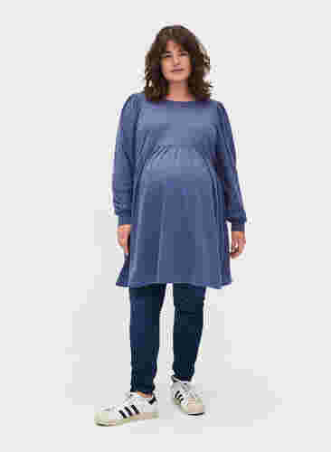 Graviditets tunika med pufærmer, Nightshadow Blue, Model image number 2