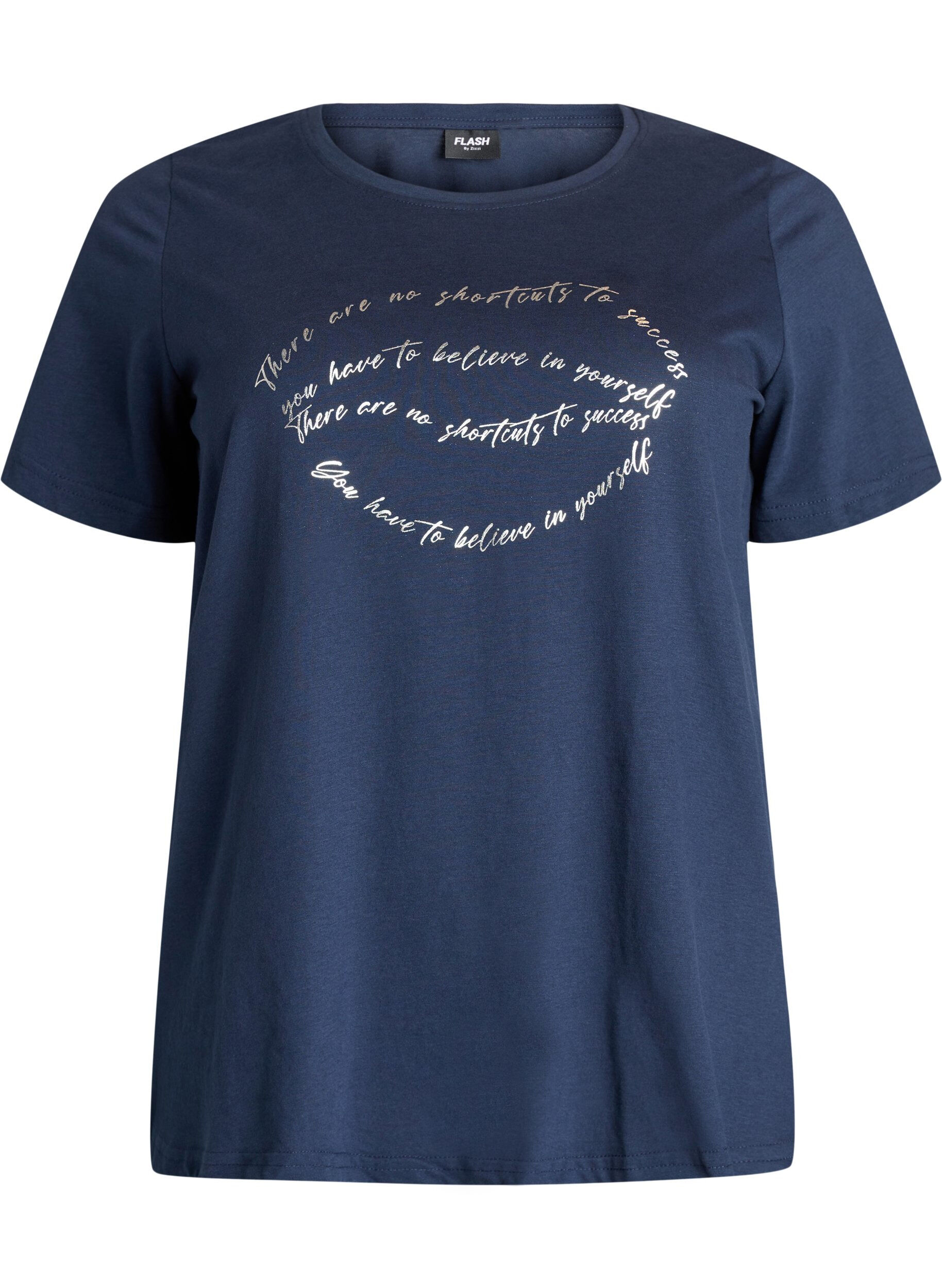 ZizziT-shirt med motiv, Bl&aring;, Packshot image number 0