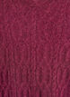 Kabelstrikket trøje med polokrave, Mørk Bordeaux, Packshot image number 2