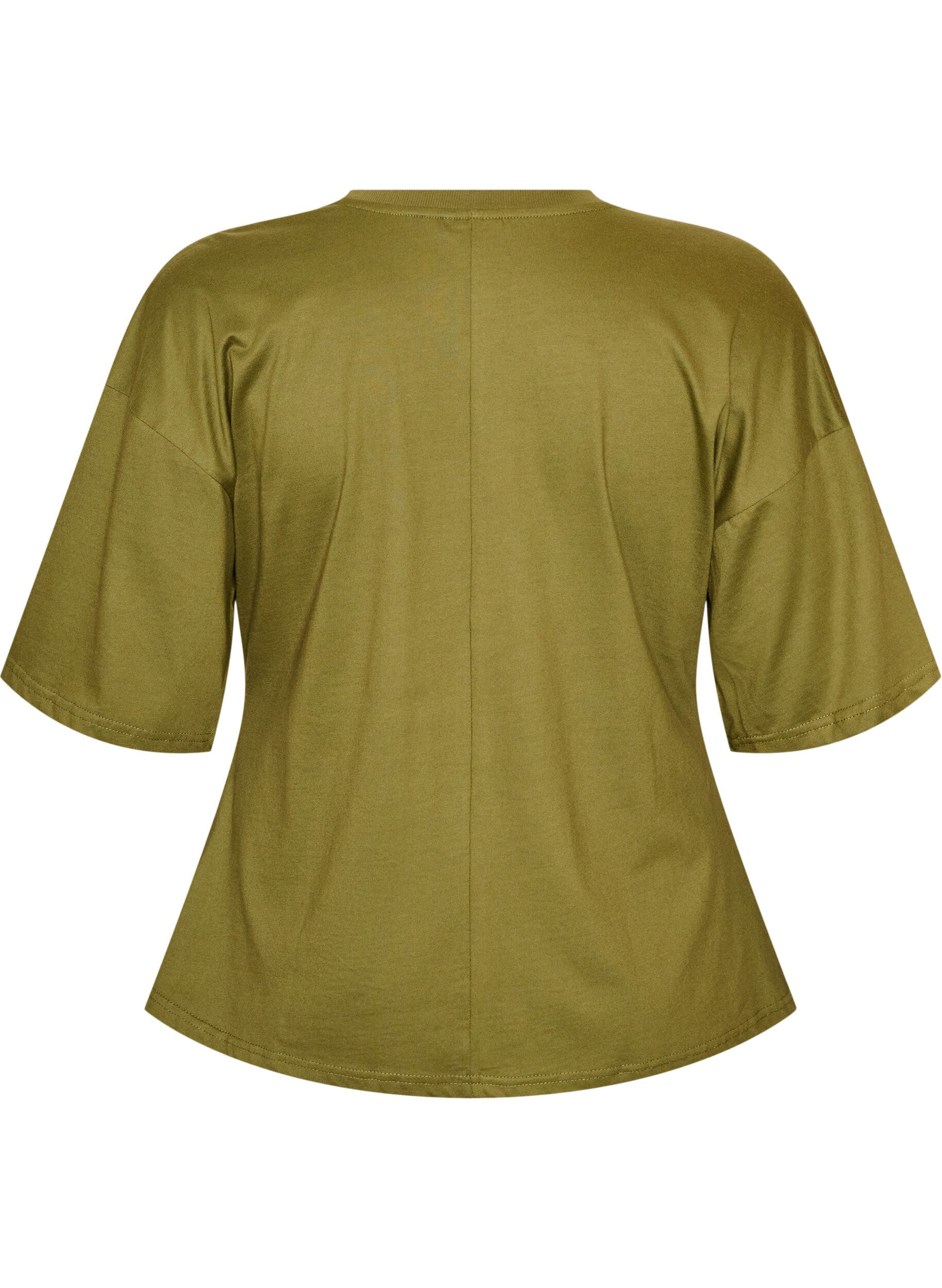 ZizziT-shirt med draperet detalje, Gr&oslash;n, Packshot image number 1