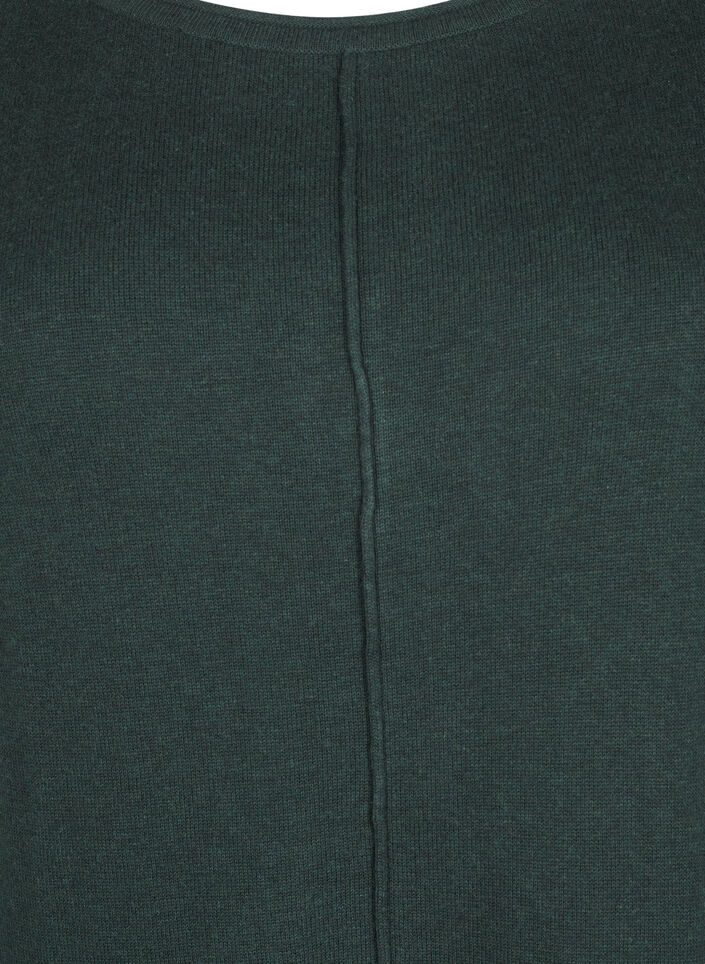 Strikkjole i bomulds-viskosemix, Gr&oslash;n, Packshot image number 2
