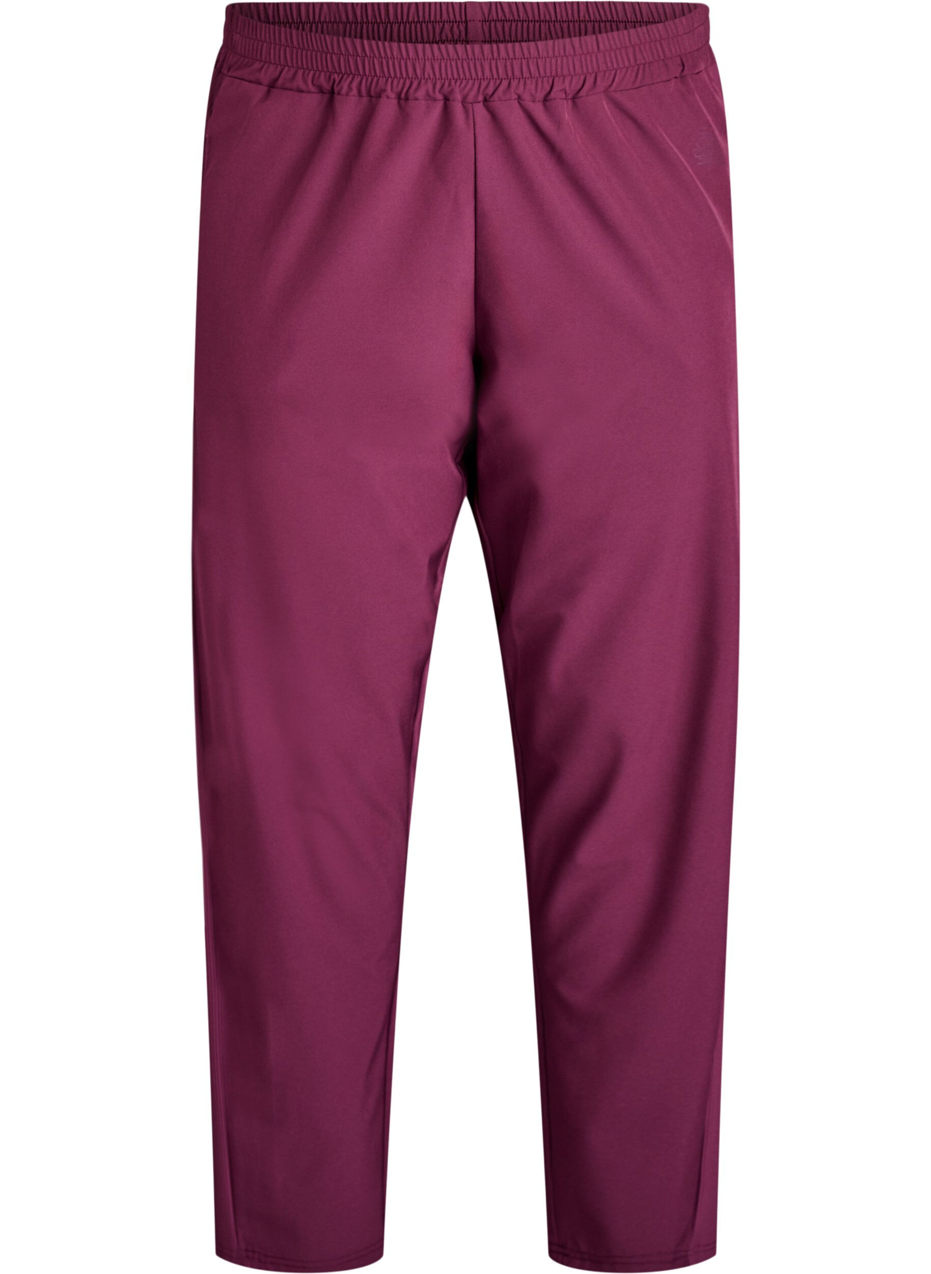 ZizziLette tr&aelig;ningsbukser med lommer, R&oslash;d, Packshot image number 0