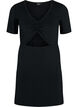 Kort kjole med udskåret parti, Black, Packshot image number 0