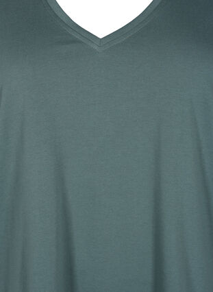 FLASH - T-shirt med v-hals, Balsam Green, Packshot image number 2