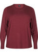 Strikbluse med rund hals, R&oslash;d, Packshot image number 0
