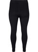 Cropped træningstights med lomme, Sort, Packshot image number 1