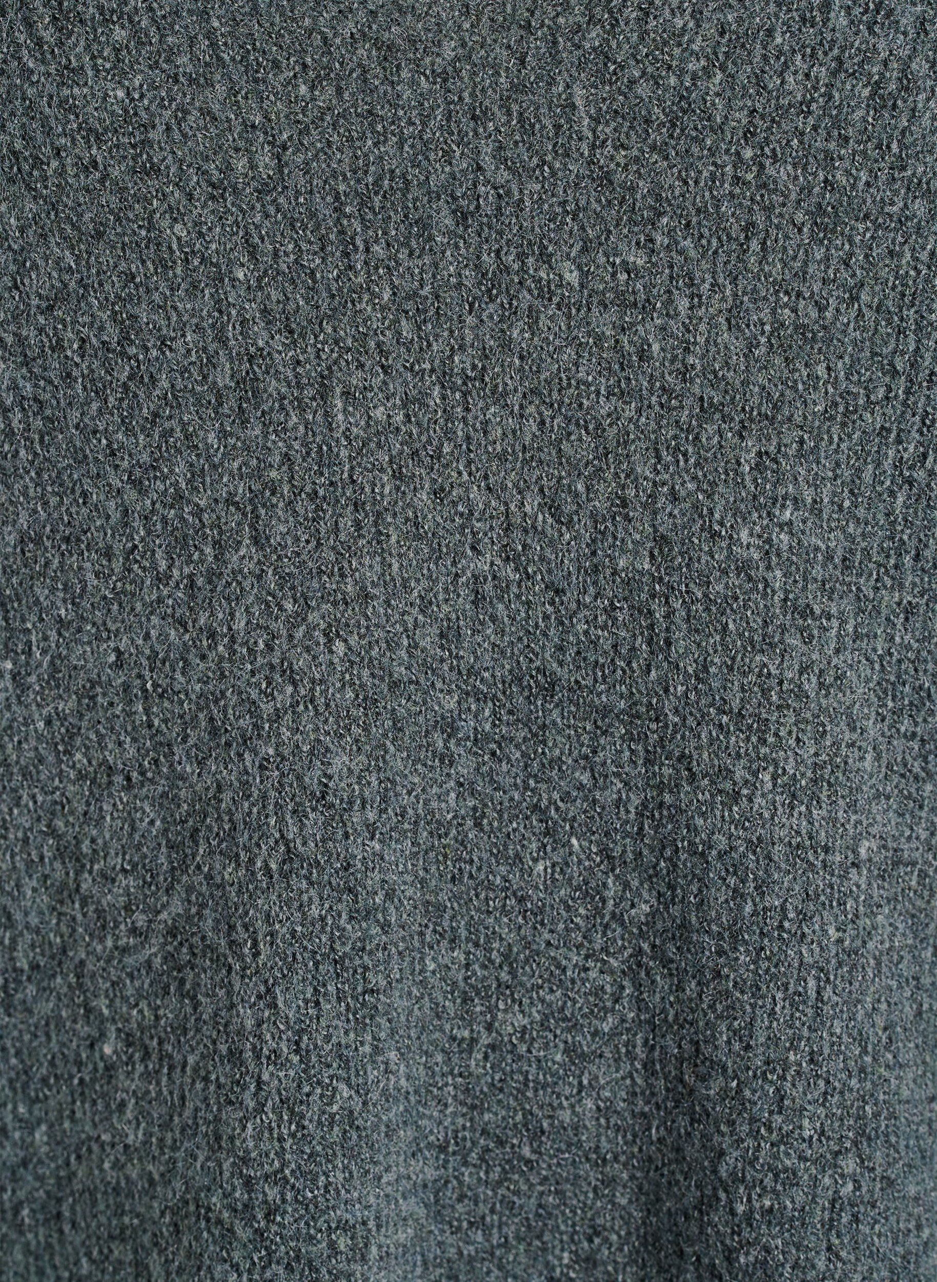 Zizzi Strikbluse med V-hals og raglan&aelig;rmer, Gr&oslash;n, Packshot image number 2