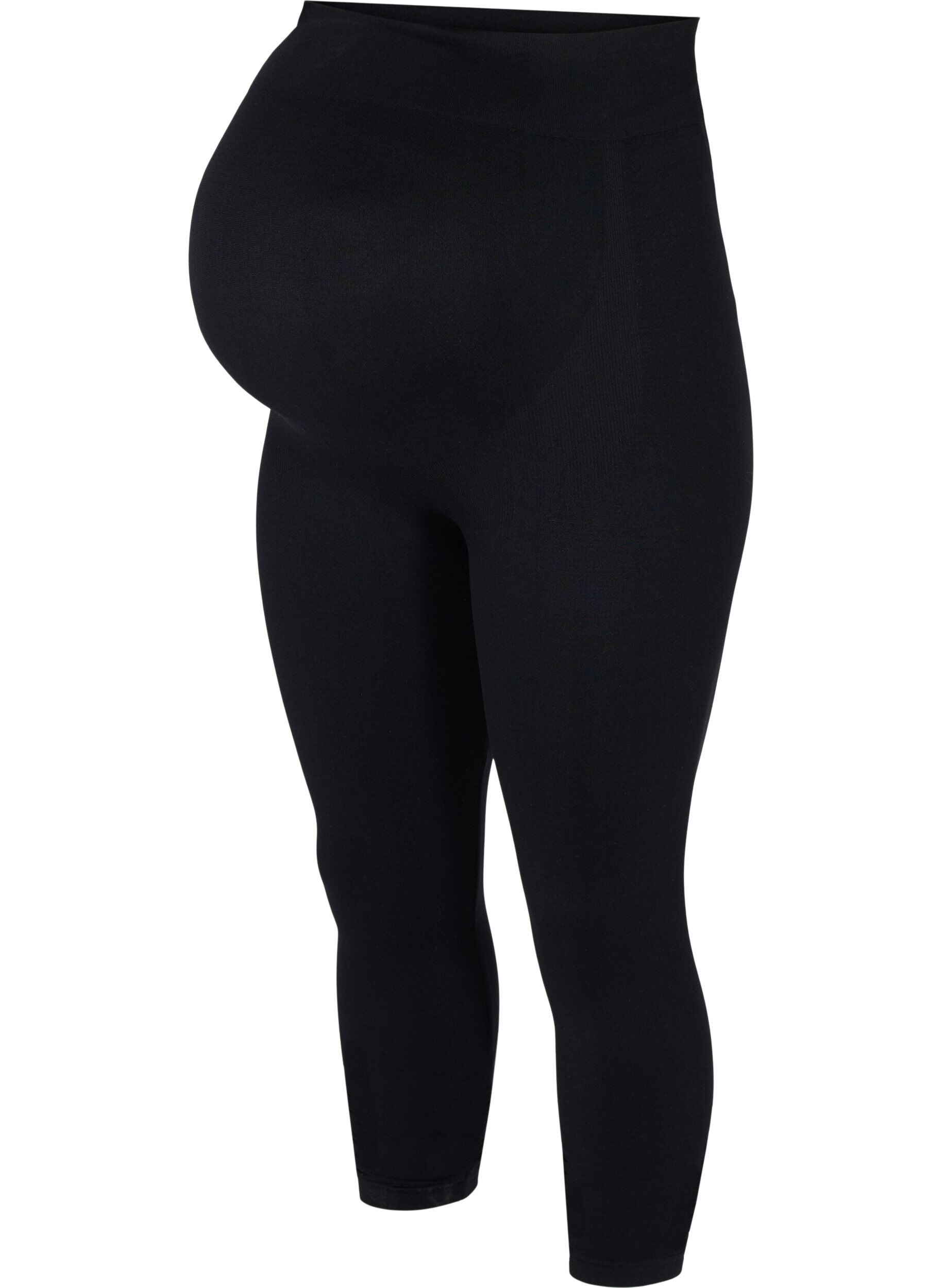 Zizzi Seamless graviditets leggings , Black, Packshot image number 0
