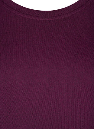 Langærmet bluse med perler, Purple Melange, Packshot image number 2