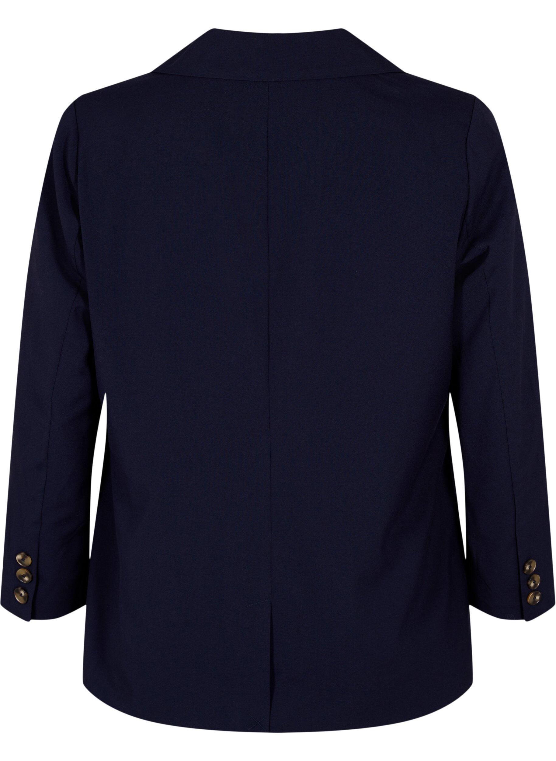 Zizzi Klassisk blazer med knaplukning, Night Sky, Packshot image number 1
