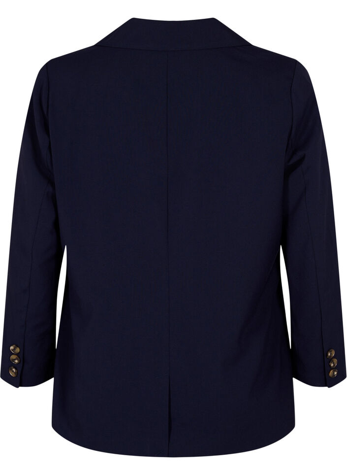 Klassisk blazer med knaplukning, Night Sky, Packshot image number 1