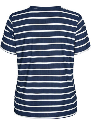 FLASH - Printet t-shirt med v-hals, Night Sky Stripe, Packshot image number 1