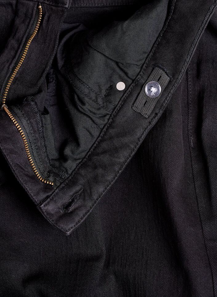 Wide leg jeans med høj talje, Sort, Packshot image number 3