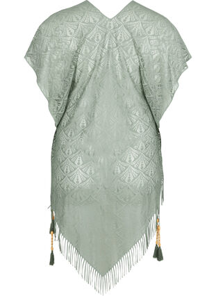 Kortærmet strandkjole med blonder, Chinois Green, Packshot image number 1