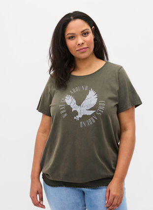 Økologisk bomulds t-shirt med smock, Ivy Acid Eagle AS S, Model image number 0