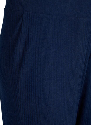 Komfortable bukser med stribet tekstur, Night Sky Mel., Packshot image number 2