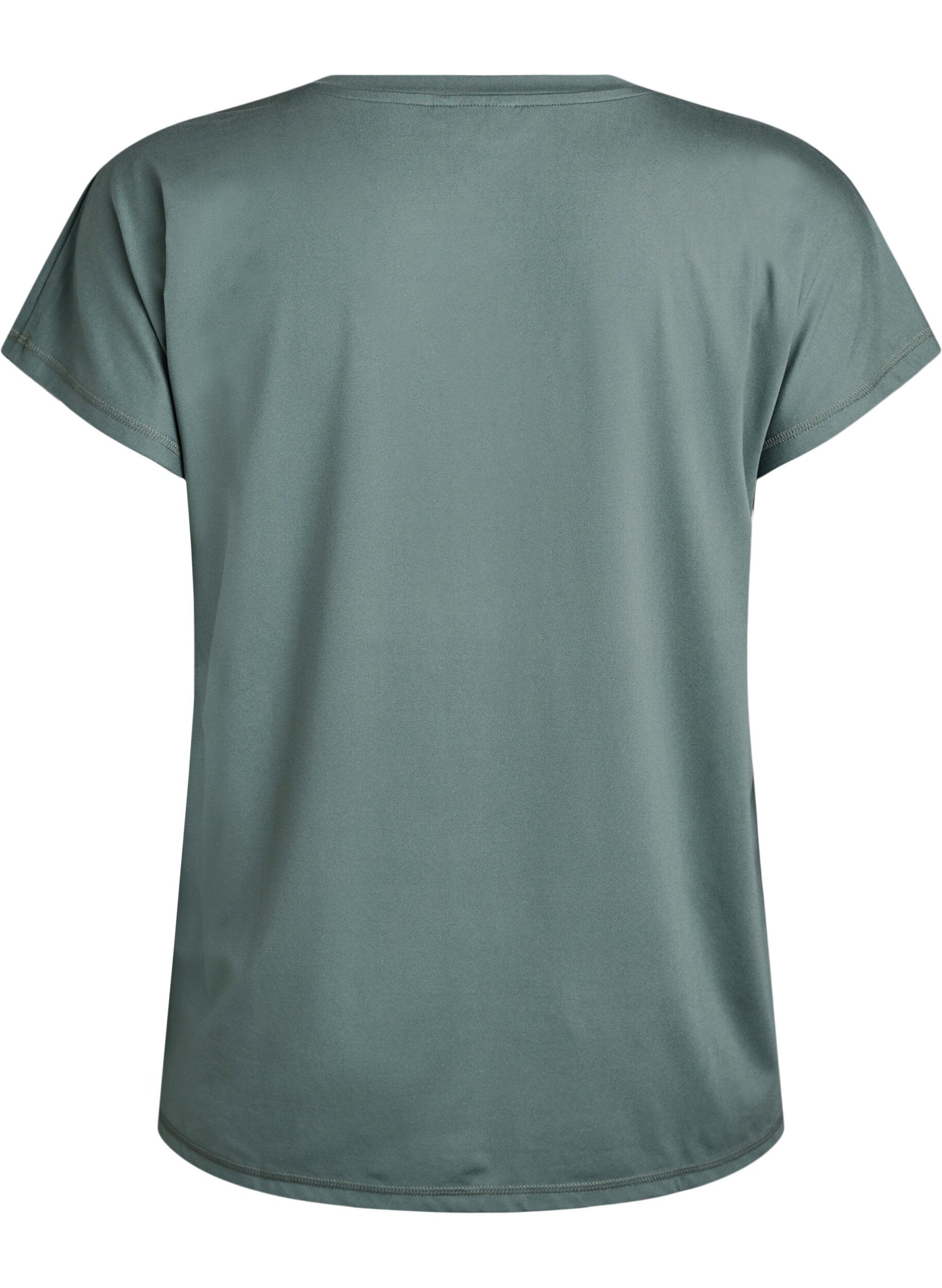 ZizziL&oslash;s tr&aelig;nings t-shirt med v-hals, Gr&oslash;n, Packshot image number 1
