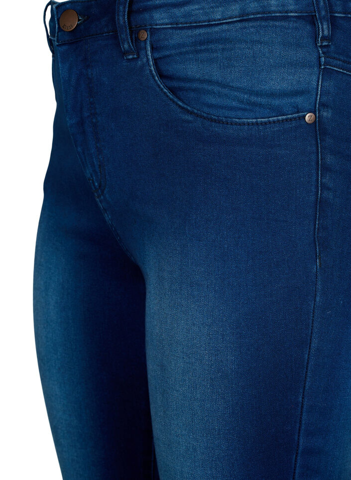 Super slim Amy jeans med h&oslash;j talje, Blue Denim, Packshot image number 2
