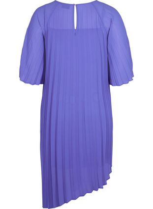Kjole med 2/4 ærmer og a-shape, Dazzling Blue, Packshot image number 1