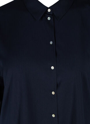 Skjorte med 3/4 ærmer og snøredetalje, Medieval Blue, Packshot image number 2