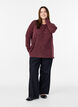 Lang&aelig;rmet bluse med struktur, M&oslash;rk Bordeaux, Model image number 1