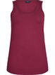 Ensfarvet basis top i bomuld, M&oslash;rk Bordeaux, Packshot image number 0