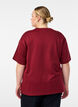 T-shirt med rhinsten og rund hals, M&oslash;rk Bordeaux, Model image number 2