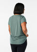 L&oslash;s tr&aelig;nings t-shirt med v-hals, Gr&oslash;n, Model image number 2