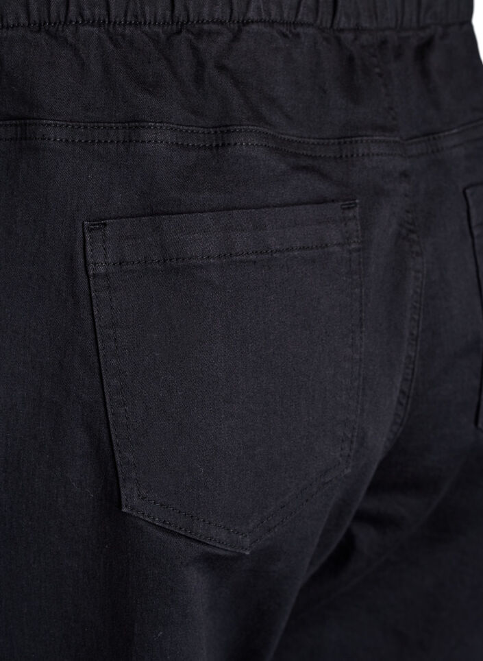 Denimjoggers med lommer, Sort, Packshot image number 3