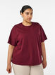 Boxy T-shirt i bomuld, R&oslash;d, Model image number 0