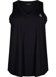 V-hals træningstop, Black