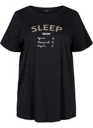 Oversize nat t-shirt i økologisk bomuld, Black Sleep
