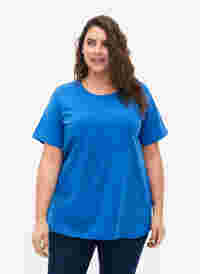 FLASH - T-shirt med rund hals, Strong Blue, Model
