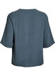 Skjortebluse med V-udsk&aelig;ring og 3/4-&aelig;rmer, Gr&oslash;n, Packshot image number 1