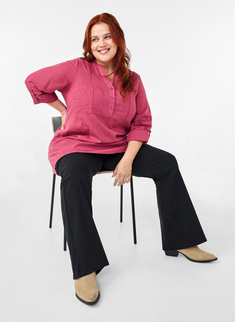 Tunika i bomuld med 3/4 ærmer, Malaga, Image image number 0