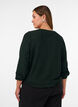 Bluse med lodret struktur og glittertr&aring;d, Gr&oslash;n, Model image number 2