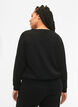Sweatshirt med tekst , Black W. Reset, Model image number 1
