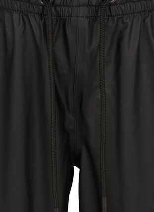 Regnbukser med elastik og snøre, Black, Packshot image number 2